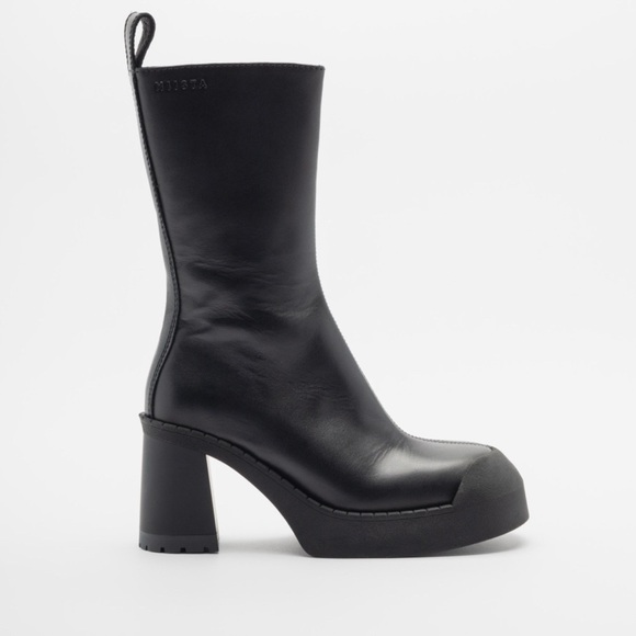 New Miista E8 Sibylle Boots Black Leather Platform US 6.5 // EUR 37 - Picture 10 of 11